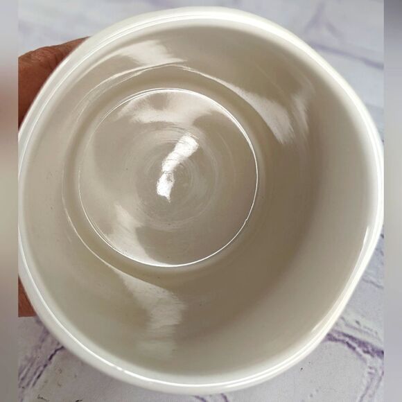 Rae Dunn UNDER THE MISTLETOE Ceramic Cup Candle Holder - Picture 3 of 6